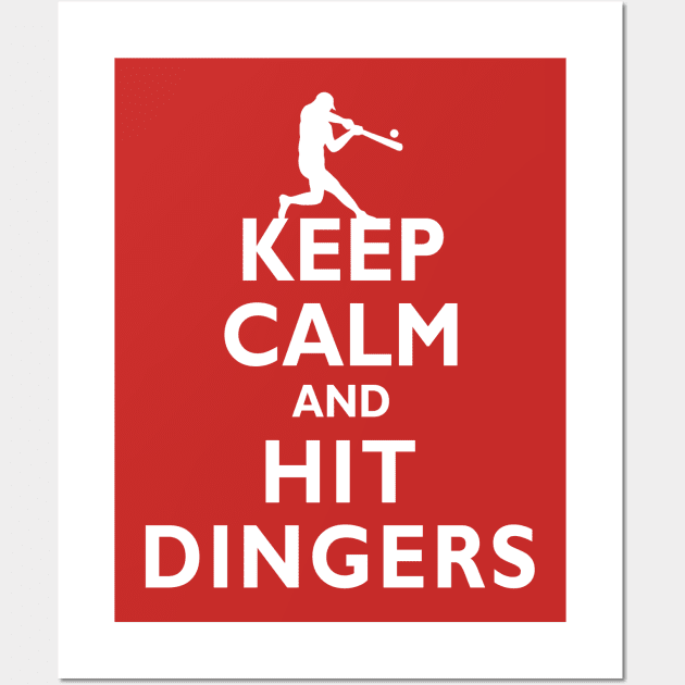 Keep Calm and Hit Dingers Baseball Softball Wall Art by TeeCreations